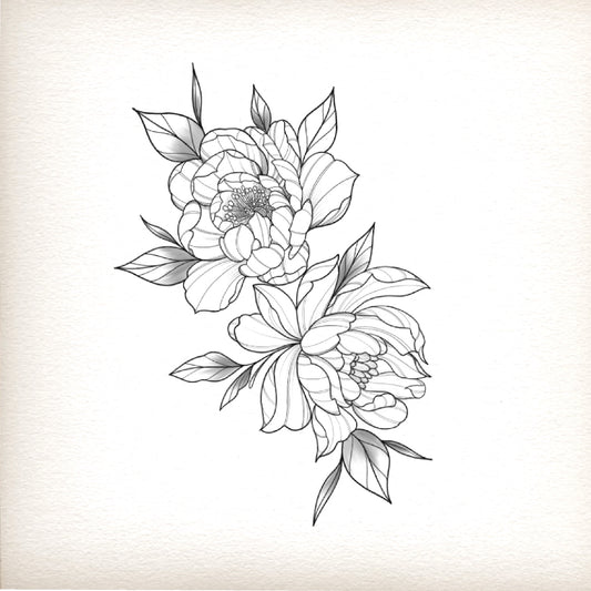 Fine Line Tattoo   Floral 3