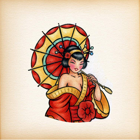 Traditional Tattoo   Classic Geisha