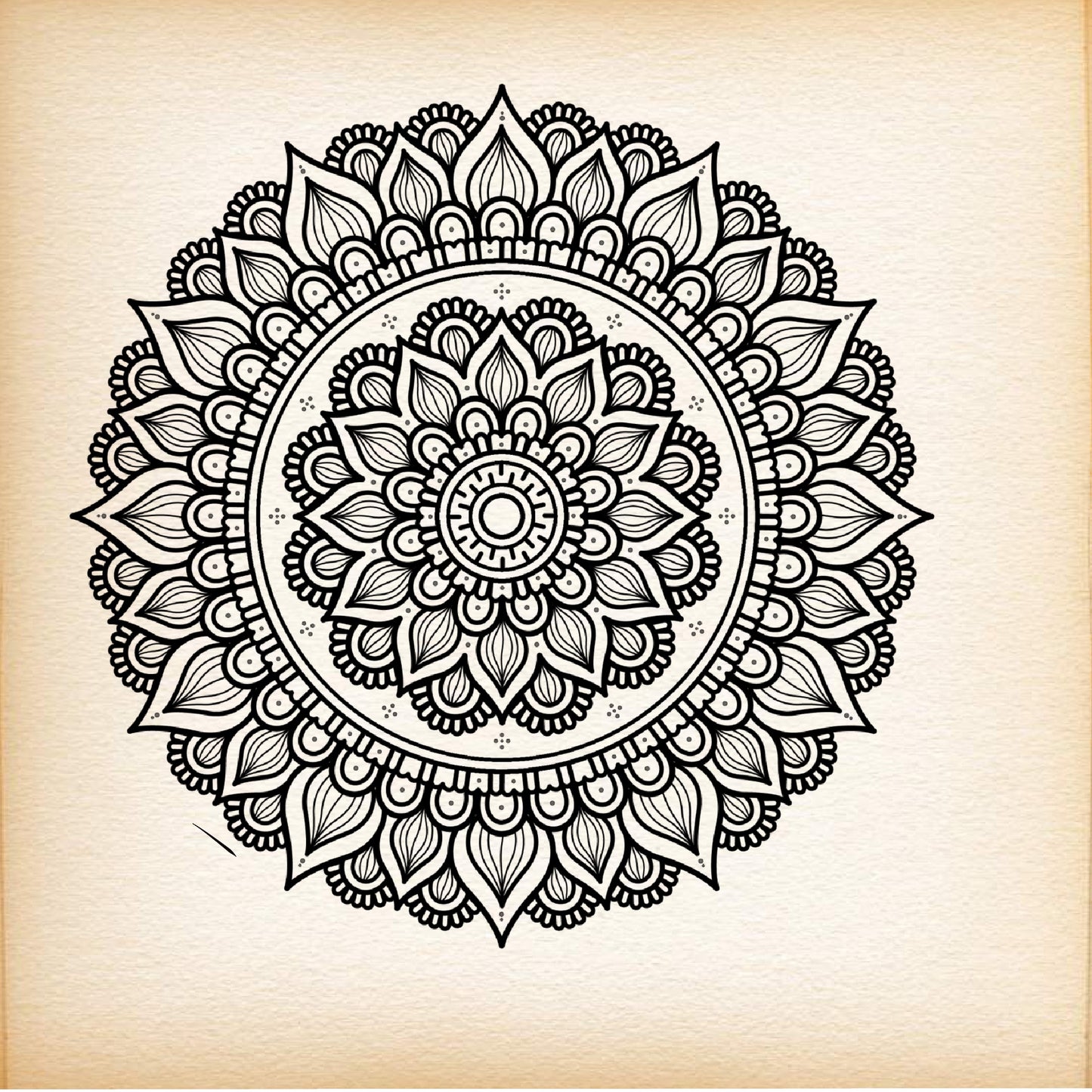 Fine Line Tattoo   Mandala 6